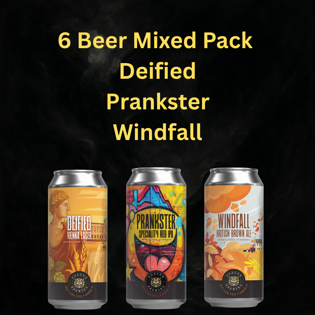 (6 Pack) Foxcubbrewing - Mixed Bundle - Lager, IPA & Brown Ale