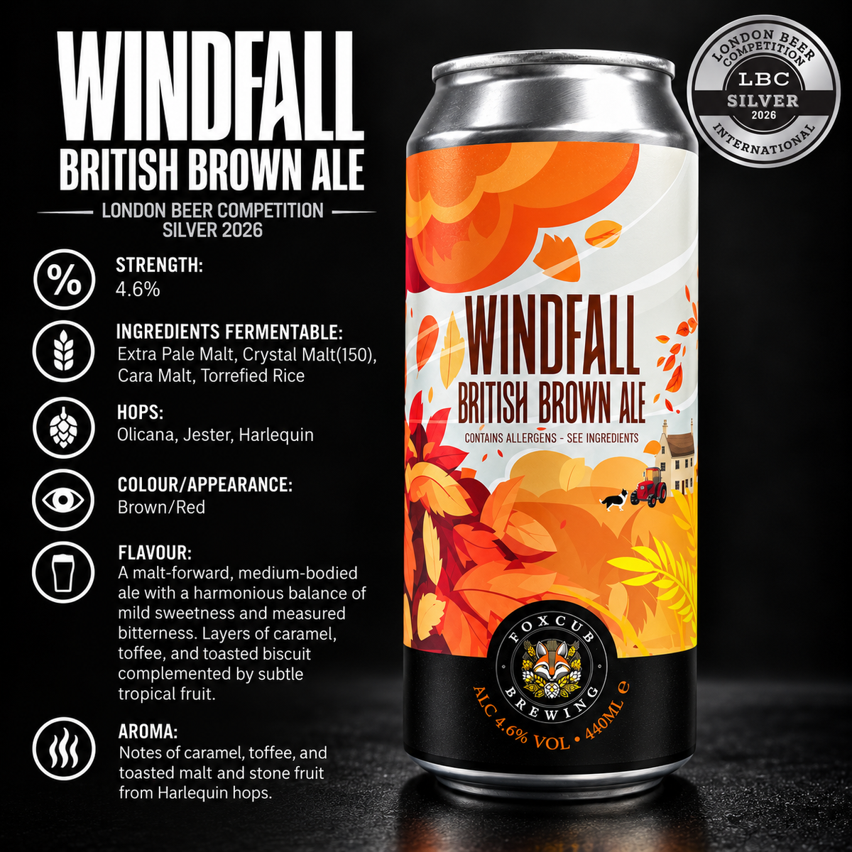 Windfall | 440ml British Brown Ale | 4.6%